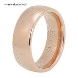 Tungsten Wedding Band Laser Engraved Ring 6MM 8MM