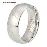 Tungsten Wedding Band Laser Engraved Ring 6MM 8MM