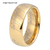 Tungsten Wedding Band Laser Engraved Ring 6MM 8MM