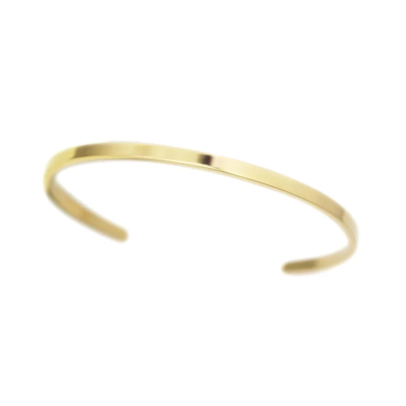 Engravable Steel Cuff Bangle Bracelet for Women