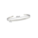 Engravable Steel Cuff Bangle Bracelet for Women