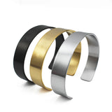 Stainless Steel Laser Bracelet Open Bangle Cuff