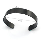 Stainless Steel Laser Bracelet Open Bangle Cuff