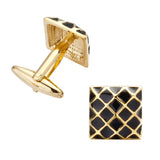 Metal Square Mesh Cufflinks French Shirt Cuff Jewelry
