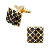 Metal Square Mesh Cufflinks French Shirt Cuff Jewelry