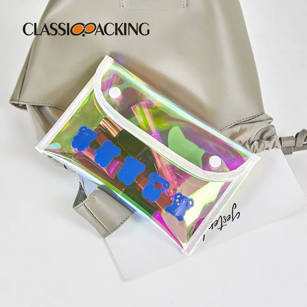 Colorful Laser Wash Bag TPU Travel Storage Waterproof Cosmetic Bag