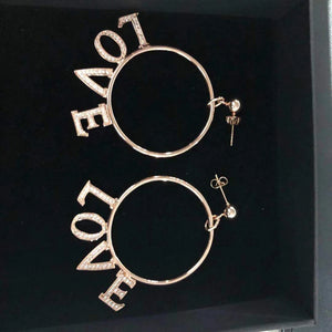 Lateefah 1 Pair Name Earrings Women Customize Initial Cursive Nameplate Gift