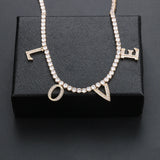 Lateefah CZ Necklace Personality Name Necklace, Custom Name Necklace