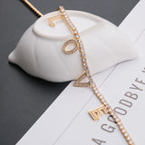 Lateefah CZ Necklace Personality Name Necklace, Custom Name Necklace