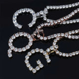 Cross-border Hip-hop Necklace Zircon Letter Necklace Multi-color Zircon Pendant