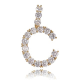 Cross-border Hip-hop Necklace Zircon Letter Necklace Multi-color Zircon Pendant