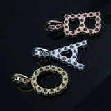 Cross-border Hip-hop Necklace Zircon Letter Necklace Multi-color Zircon Pendant