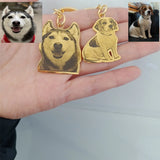 Lateefah Carved Pet Photo Pendant Keychain Pet Jewelry For Pet Memorial