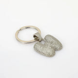 Lateefah Charm With Letter Key Ring Initial Keychain Letters Keychains