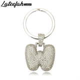Lateefah Charm With Letter Key Ring Initial Keychain Letters Keychains