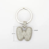 Lateefah Charm With Letter Key Ring Initial Keychain Letters Keychains