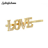 Lateefah Daily Letter Hairpins Rose Silver Ladies Hair Clip