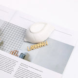Lateefah Font Name Brooch Pins Initial Letters Bridesmaid Jewelry