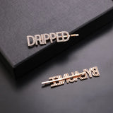 Shining Crystal Rhinestones Letters Hair Clips Women Styling Hairgrip