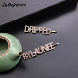 Shining Crystal Rhinestones Letters Hair Clips Women Styling Hairgrip