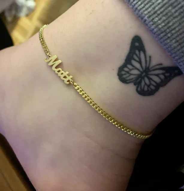 Personalized Name Anklet 3MM Cuban Chain for Women