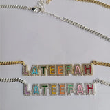 Lateefah Dripping Oil Colorful Necklace Personalized Gift
