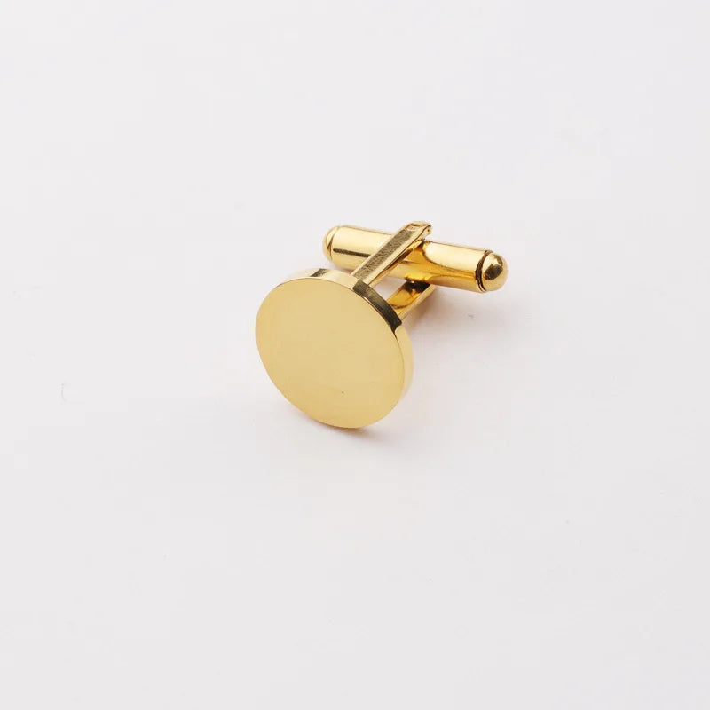 Lateefah Metal Letter Cufflinks Personalized with Name Geometric Stainless Steel