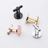 Lateefah Metal Letter Cufflinks Personalized with Name Geometric Stainless Steel