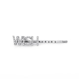 Lateefah Initial Monogram Rhinestone Hair Slides Clip