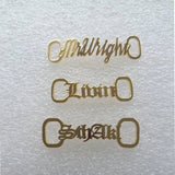 Lateefah Shoe-buckle Stainless Steel Nameplate Charm Tags