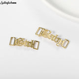 Lateefah Shoe-buckle Stainless Steel Nameplate Charm Tags