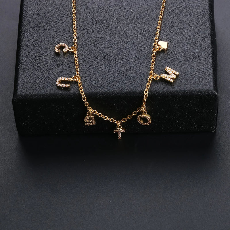 Zircon Letter Anklet Foot Jewelry for Women