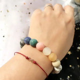 Small Planet Frosted Stone Couple Bracelet for Students