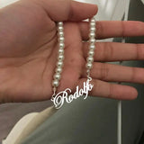 Lateefah Pearls Names Necklace Love Present Pendant Necklaces Nameplate