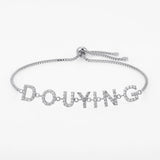 Lateefah Zircon Name Bracelet Women Copper Charm Bracelet