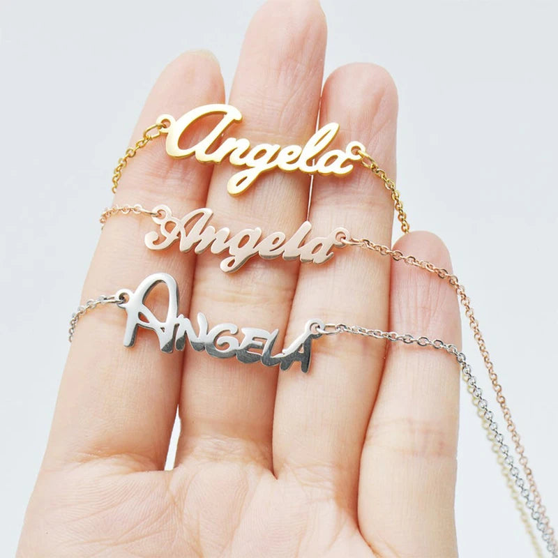 Lateefah Name Necklace Stainless Steel for Women Girls Pendant Chain