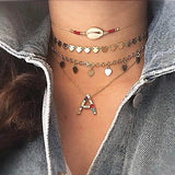A-Z Letter Necklace Colored Zircon with Diamonds English Pendant Chain