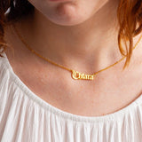 Lateefah Drop Personality Necklaces Stainless Steel Name Jessica Necklace