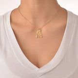 Lateefah Name Necklace Personalized Stainless Steel Pendant