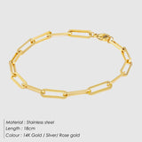 Lateefah Titanium Steel Electroplating Hollow Chain Bracelet