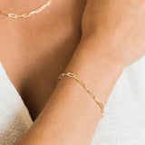 Lateefah Titanium Steel Electroplating Hollow Chain Bracelet