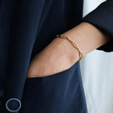 Lateefah Titanium Steel Electroplating Hollow Chain Bracelet