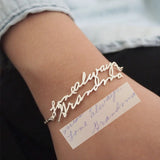 Lateefah Handwriting Bracelet Actual Handwriting Jewelry Signature Bracelet