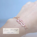 Lateefah Handwriting Bracelet Actual Handwriting Jewelry Signature Bracelet