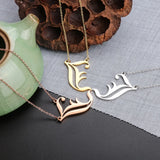 Lateefah Initial Necklace Personality Gothic Name Jewelry Stainless Steel