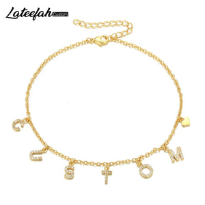 Lateefah Jewelry Silvery Filled Old English Number Necklace