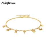 Lateefah Jewelry Silvery Filled Old English Number Necklace