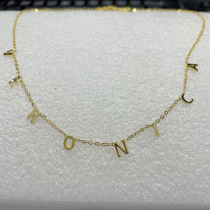 Lateefah Letters Necklace for Women Stainless Steel Name Necklaces