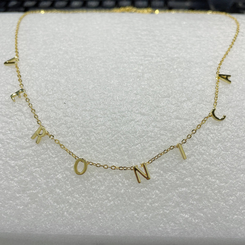 Lateefah Letters Necklace for Women Stainless Steel Name Necklaces