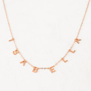 Lateefah Letters Necklace for Women Stainless Steel Name Necklaces